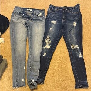 Buckle Blue Skinny Distressed Jeans